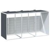 vidaXL Containerberging voor 3 containers 216x81x115cm staal antraciet