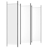 vidaXL Kamerscherm met 5 panelen 250x200 cm stof wit