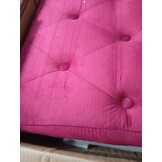 vidaXL Chaise longue met kussen en rechterarmleuning fluweel wijnrood