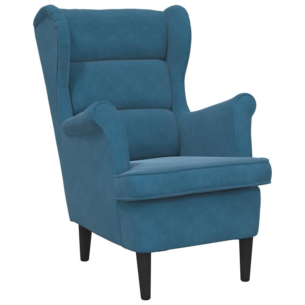 vidaXL Fauteuil Blauw Fluweel - 35% Korting