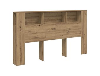 vidaXL Hoofdbordkast 180x18,5x102,5 cm bewerkt hout artisanaal eiken