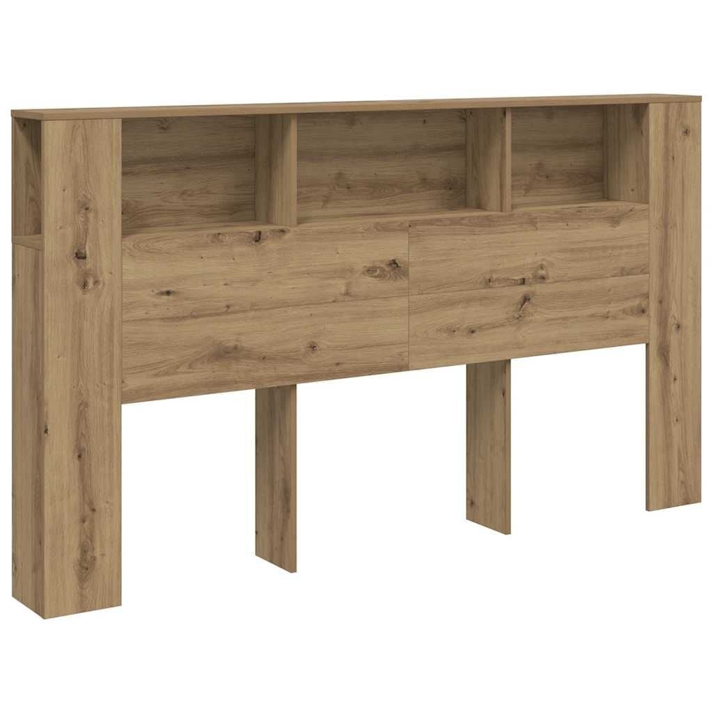 vidaXL Hoofdbordkast 180x18,5x102,5 cm bewerkt hout artisanaal eiken