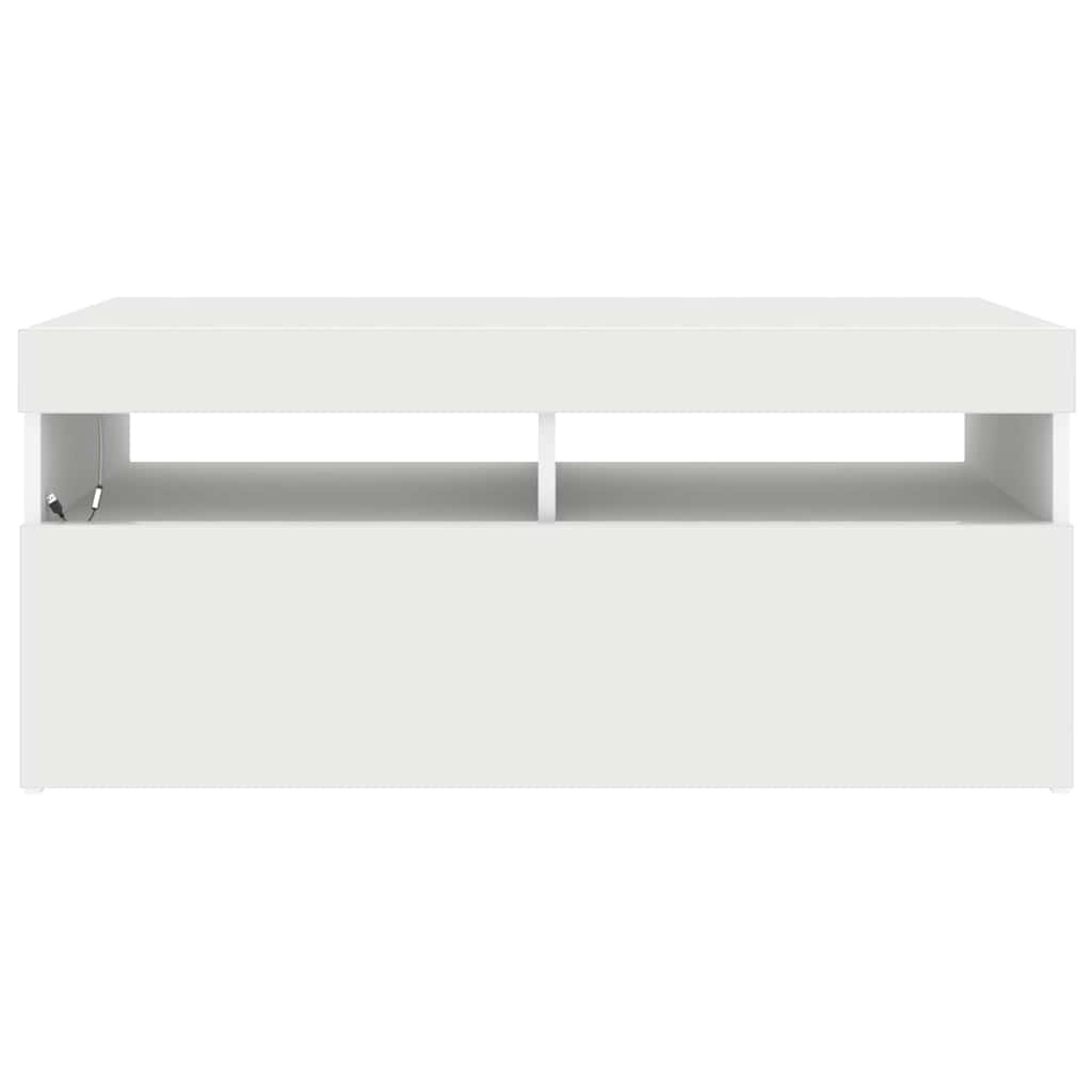 vidaXL Tv-meubel met LED-verlichting 90x35x40 cm wit