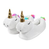 Eenhoorn Pantoffels Wit - One Size (36-41) - 65% Korting!