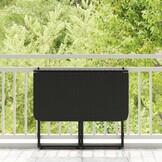 vidaXL Inklapbare Tuintafel Poly Rattan Zwart - 53% Korting!