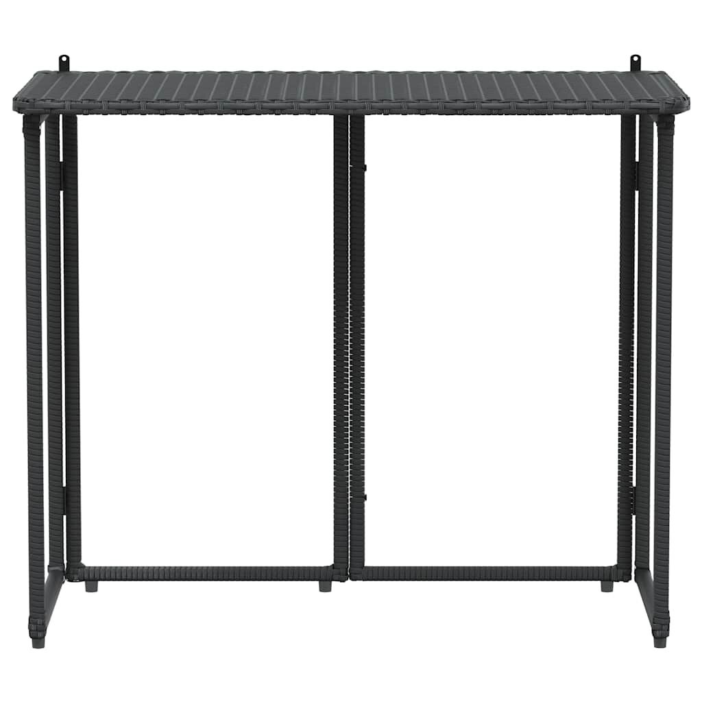 vidaXL Inklapbare Tuintafel Poly Rattan Zwart - 53% Korting!