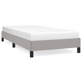 vidaXL Bedframe zonder matras 80x200 cm stof lichtgrijs
