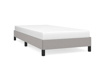 vidaXL Bedframe zonder matras 80x200 cm stof lichtgrijs
