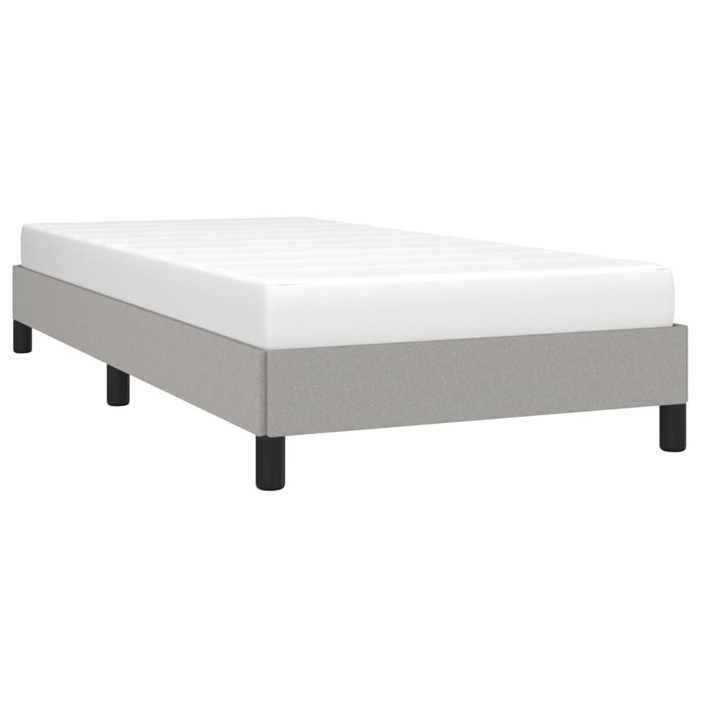 vidaXL Bedframe zonder matras 80x200 cm stof lichtgrijs