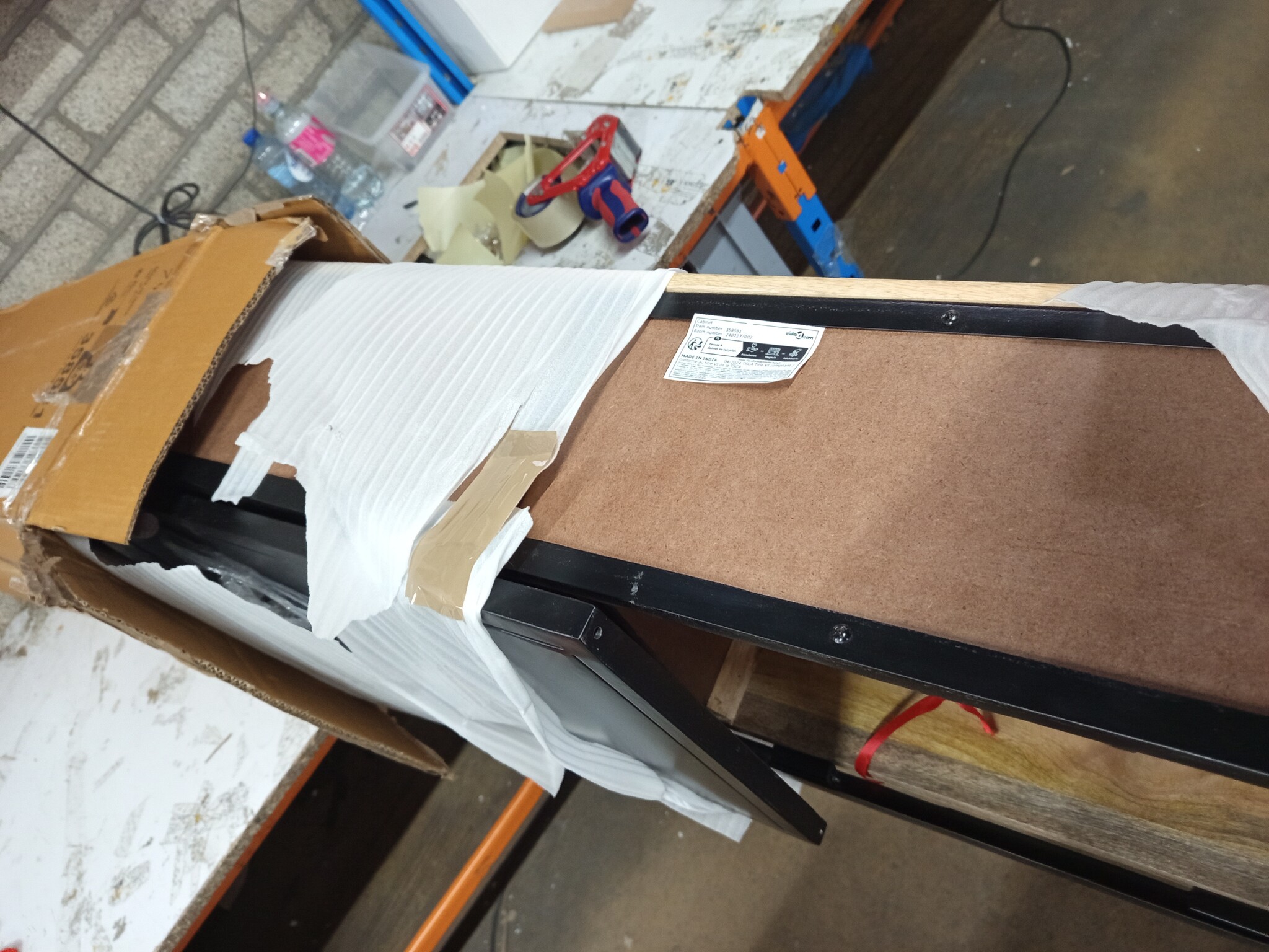 VidaXL Wandtafel Massief Mangohout/IJzer (100x35x76 cm) - Nu 60% Korting!