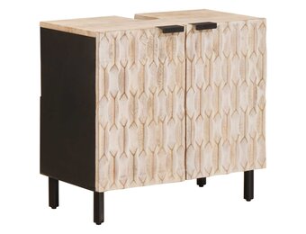 vidaXL Badkamer Wastafelkast Effen Wit - 55% Korting