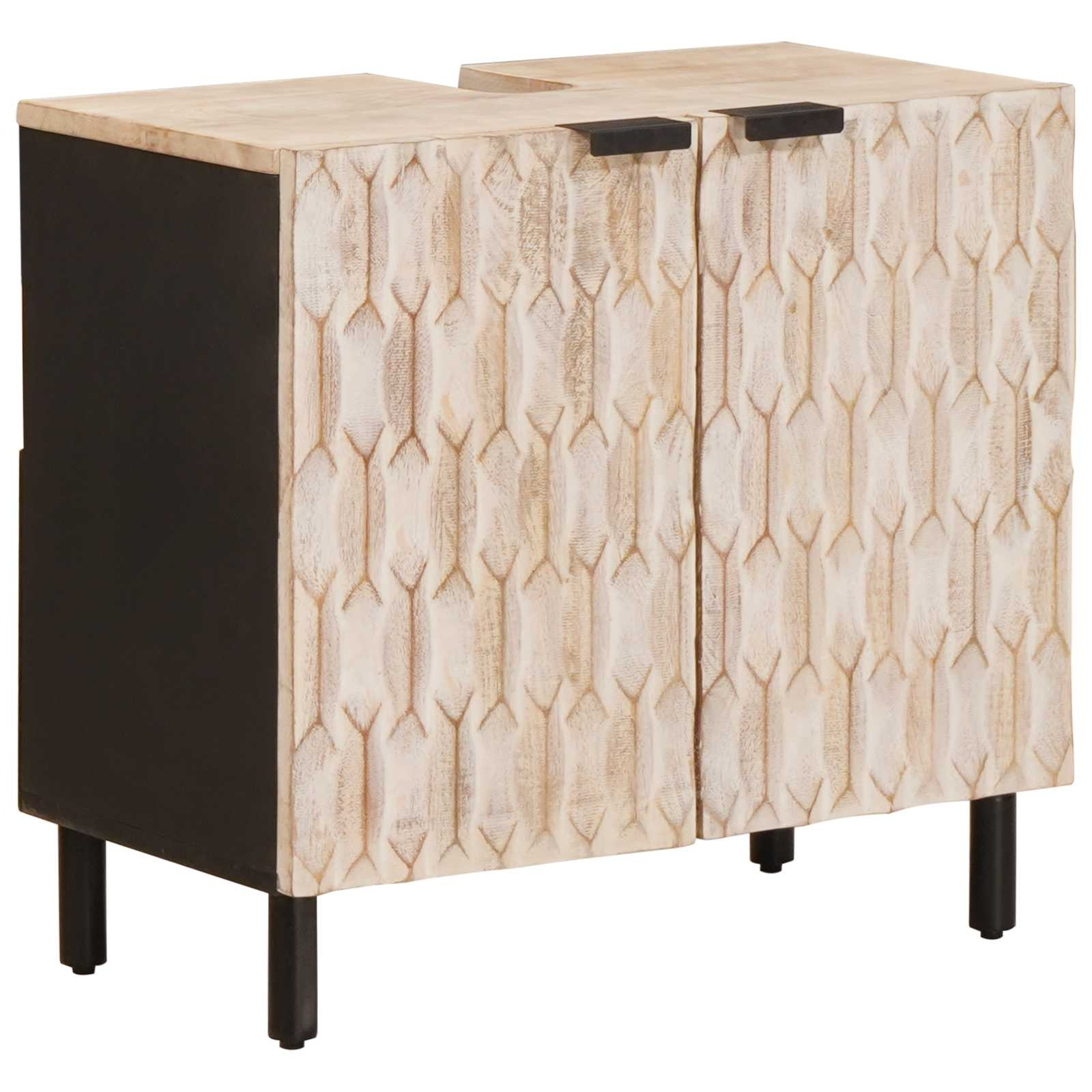 vidaXL Badkamer Wastafelkast Effen Wit - 55% Korting