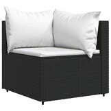 vidaXL Loungeset 4-delig Poly Rattan Zwart - 55% Korting
