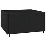 vidaXL Loungeset 4-delig Poly Rattan Zwart - 55% Korting