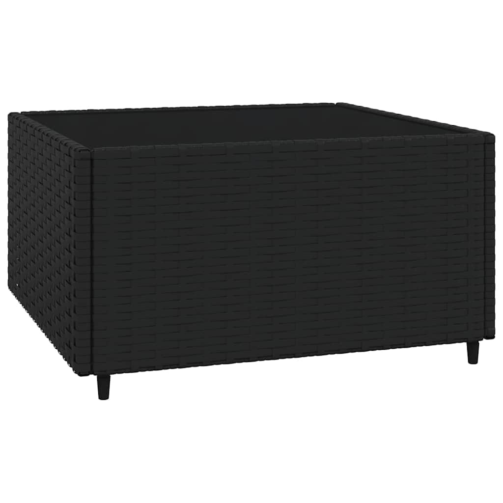 vidaXL Loungeset 4-delig Poly Rattan Zwart - 55% Korting