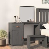vidaXL Kaptafel Grenenhout Grijs - 55% Korting