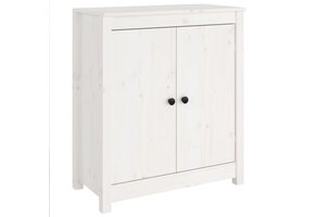 vidaXL Dressoir Massief Grenenhout Wit - 59% Korting