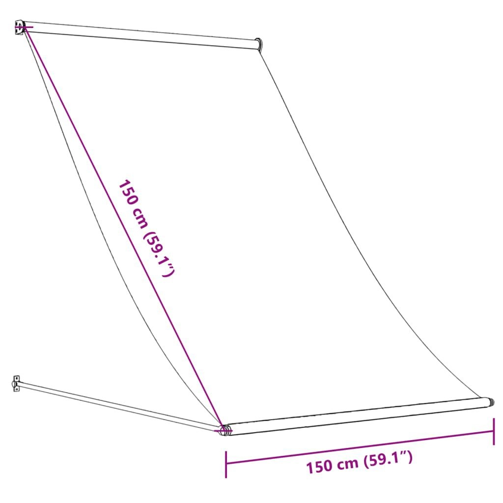 vidaXL Uittrekbare Luifel 150x150cm - Antraciet (35% Korting)