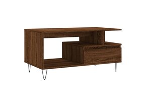 vidaXL Salontafel 90x49x45 cm bruineiken - 55% Korting!