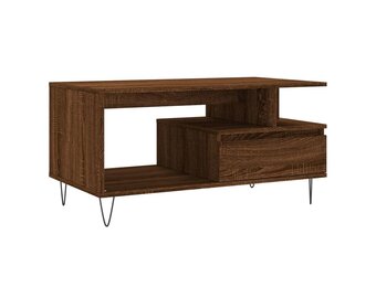 vidaXL Salontafel 90x49x45 cm bruineiken - 55% Korting!