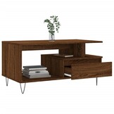 vidaXL Salontafel 90x49x45 cm bruineiken - 55% Korting!