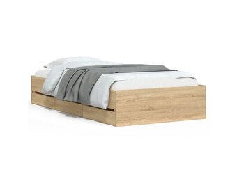 vidaXL Bedframe 90x200 cm met Lades - Sonoma Eiken - Nu 35% Korting!