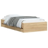 vidaXL Bedframe 90x200 cm met Lades - Sonoma Eiken - Nu 35% Korting!