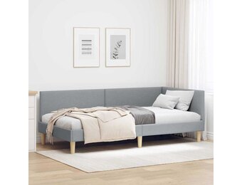vidaXL Hoekbedframe Lichtgrijs - 80x200 cm - Nu 35% Korting!