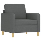vidaXL Fauteuil - Donkergrijs Stof (35% Korting!)