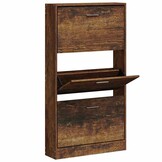 VidaXL Schoenenkast 59x17x108 cm - Gerookt Eiken (64% Korting!)