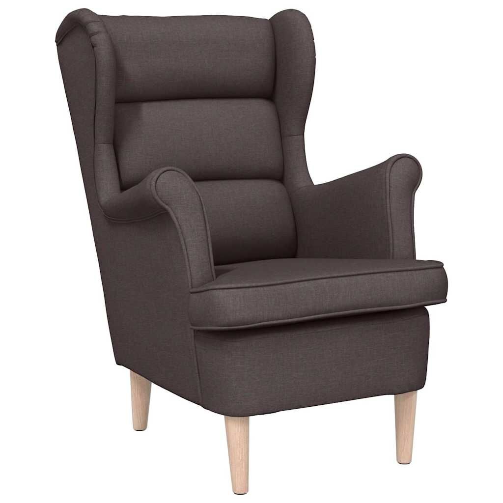 vidaXL Fauteuil Donkerbruin Stof - 35% Korting