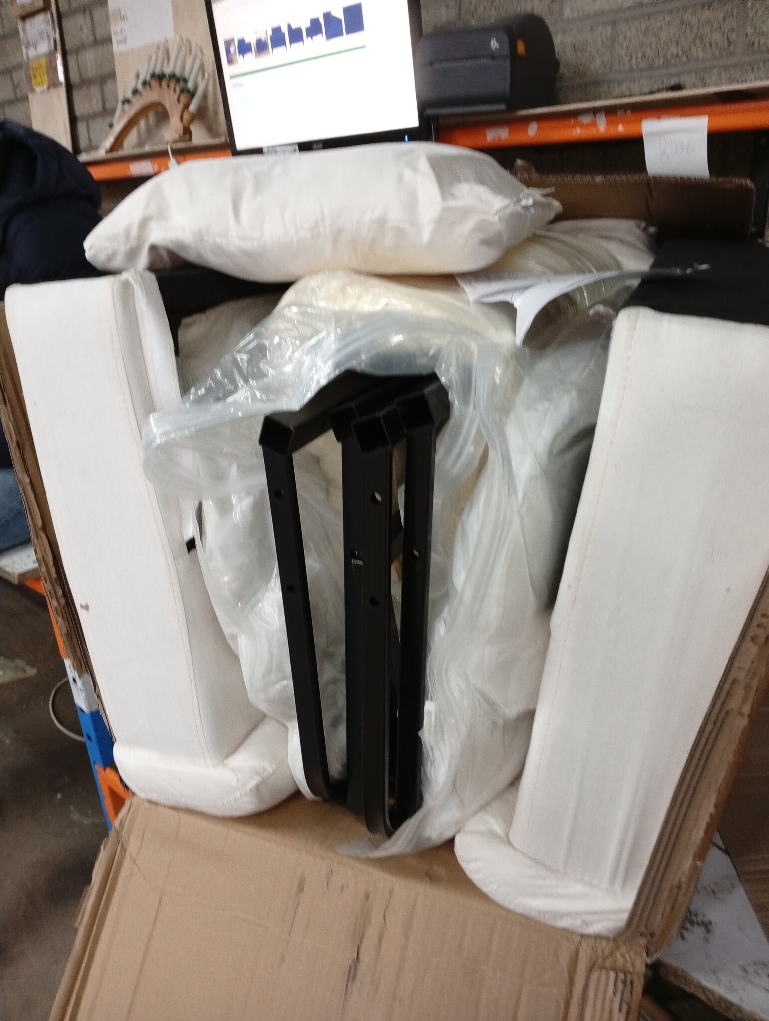 vidaXL Tweezitsbank Beige Microvezel (120 cm) - 55% Korting!