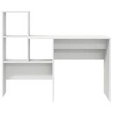 vidaXL Bureau met Plank Wit 131,5x50x106,5 cm - 55% Korting