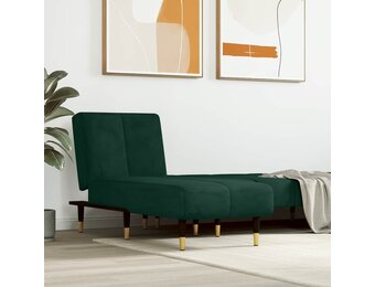 vidaXL Chaise longue fluweel donkergroen