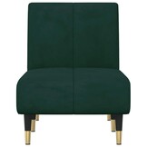 vidaXL Chaise longue fluweel donkergroen