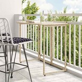 vidaXL Tuintafel inklapbaar 90x51x75 cm poly rattan beige