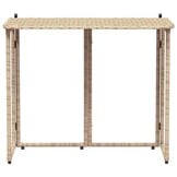 vidaXL Tuintafel inklapbaar 90x51x75 cm poly rattan beige