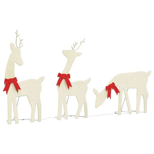 vidaXL Kerstdecoratie Rendieren (3 stuks, 90 LED's) - 62% Korting!