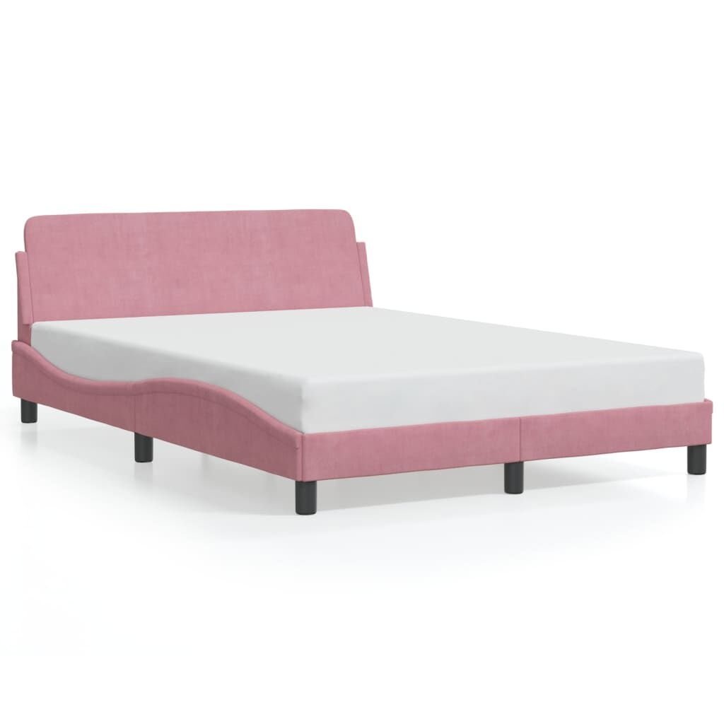 vidaXL Bedframe Fluweel Roze 140x200 cm - 41% Korting!
