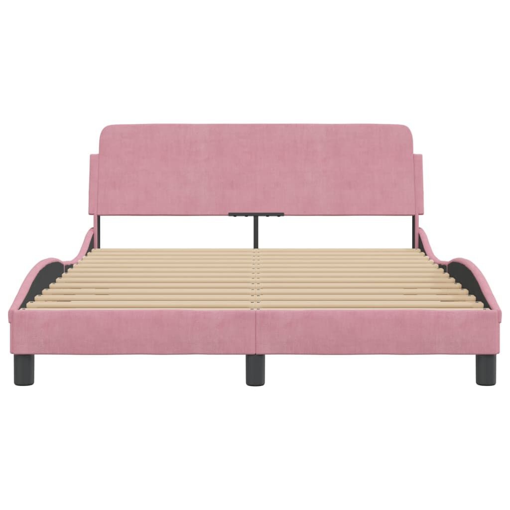 vidaXL Bedframe Fluweel Roze 140x200 cm - 41% Korting!