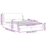 vidaXL Bedframe Fluweel Roze 140x200 cm - 41% Korting!