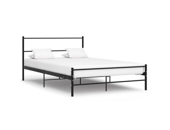 vidaXL Bedframe metaal zwart 160x200 cm