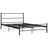 vidaXL Bedframe metaal zwart 160x200 cm