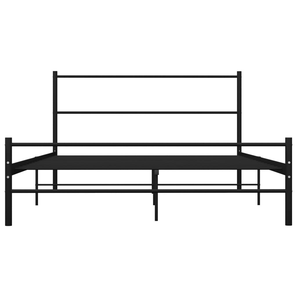 vidaXL Bedframe metaal zwart 160x200 cm
