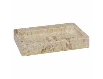 vidaXL Wastafel wandgemonteerd 38x24x6,5 cm marmer crèmekleurig