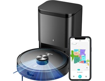 V2 Robotstofzuiger met Dweilfunctie en Automatisch Ledigen 3.5L, 4000Pa, LiDAR Navigatie, 3D Mapping, App Besturing, Stofzuiger Robot Ideaal voor Huisdierharen, Tapijten en Harde Vloeren