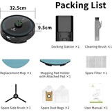 V2 Robotstofzuiger met Dweilfunctie en Automatisch Ledigen 3.5L, 4000Pa, LiDAR Navigatie, 3D Mapping, App Besturing, Stofzuiger Robot Ideaal voor Huisdierharen, Tapijten en Harde Vloeren