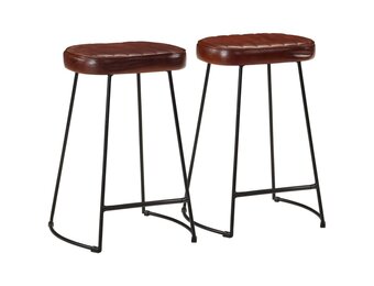 vidaXL Barkrukken 2 st 41x29x62 cm donkerbruin