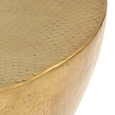 vidaXL Salontafel 70x30 cm gehamerd aluminium messingkleurig