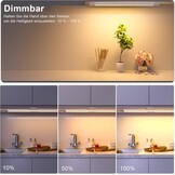 WOBANE LED Under-Unit Light Kitchen 60 cm Dimmable LED Cabinet Lighting with Sensor, Hand Motion Activated, Kitchen Light Under-Unit for Kitchen, Cupboard, Shelves, Showcases, Wardrobe, Bright Warm